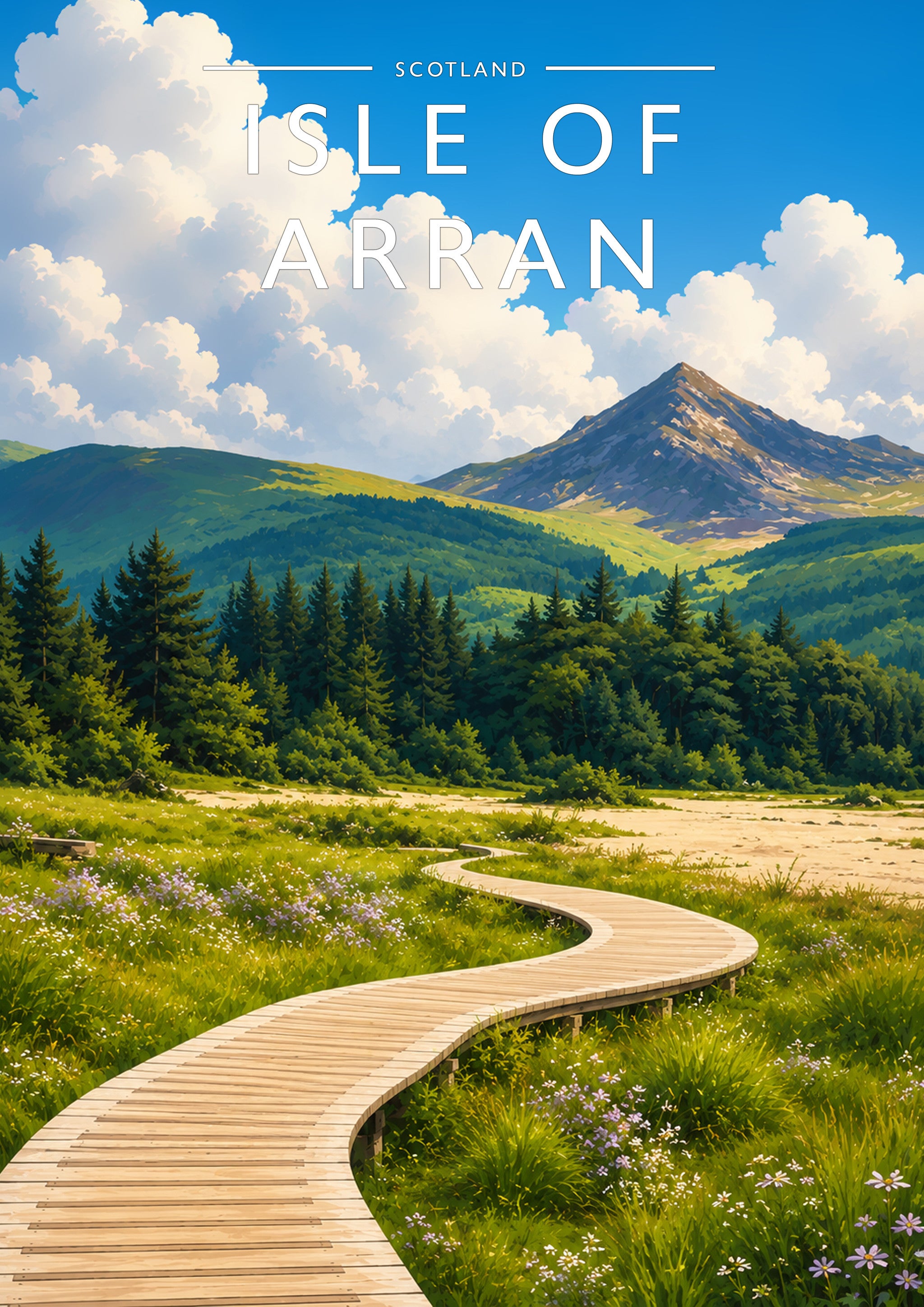 Isle of Arran #2 Travel Poster - A4 travel poster print