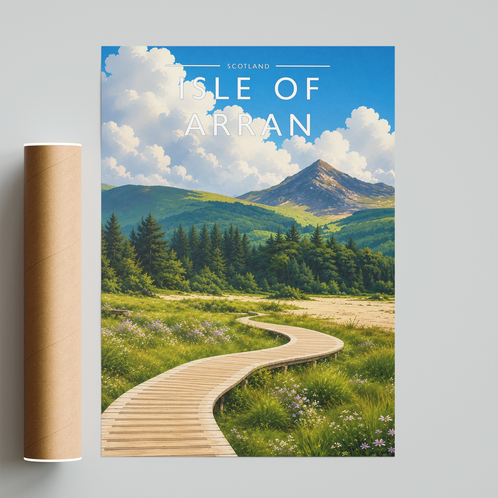 Isle of Arran #2 Travel Poster - fine art print with shipping tube