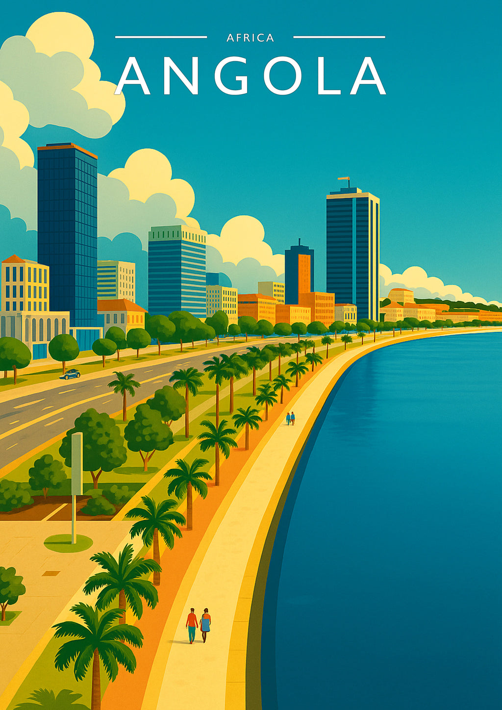 Angola Travel Poster - A4 travel poster print