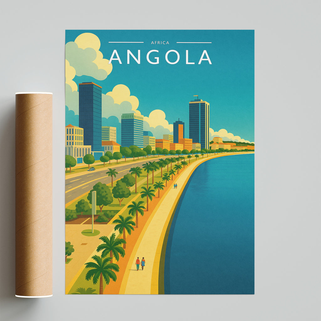 Angola Travel Poster - fine art print with shipping tube