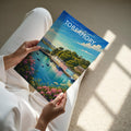 Tobermory #2 Travel Poster - A4 print held in hand
