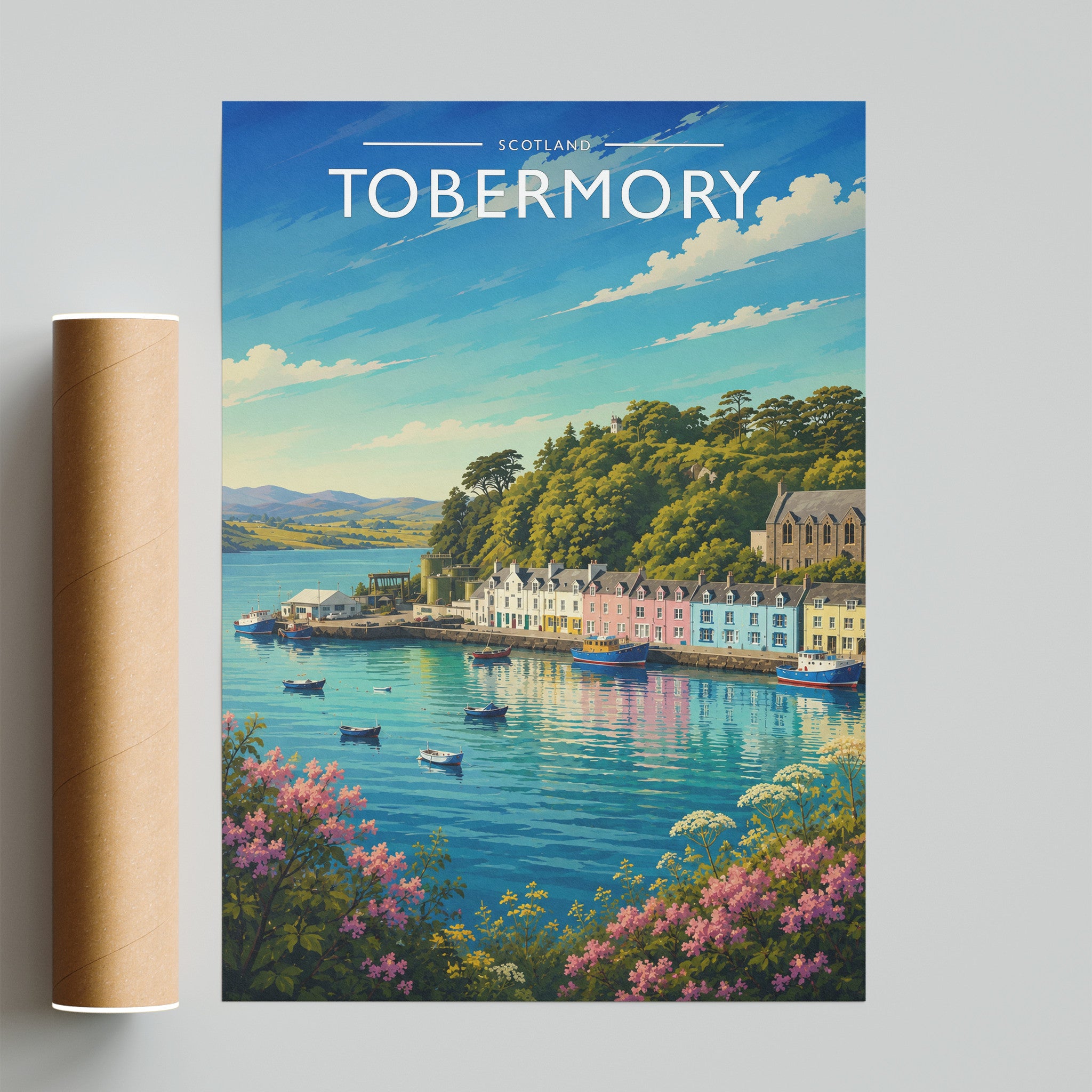 Tobermory #2 Travel Poster - fine art print with shipping tube