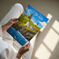 Isle of May Travel Poster - A4 print held in hand