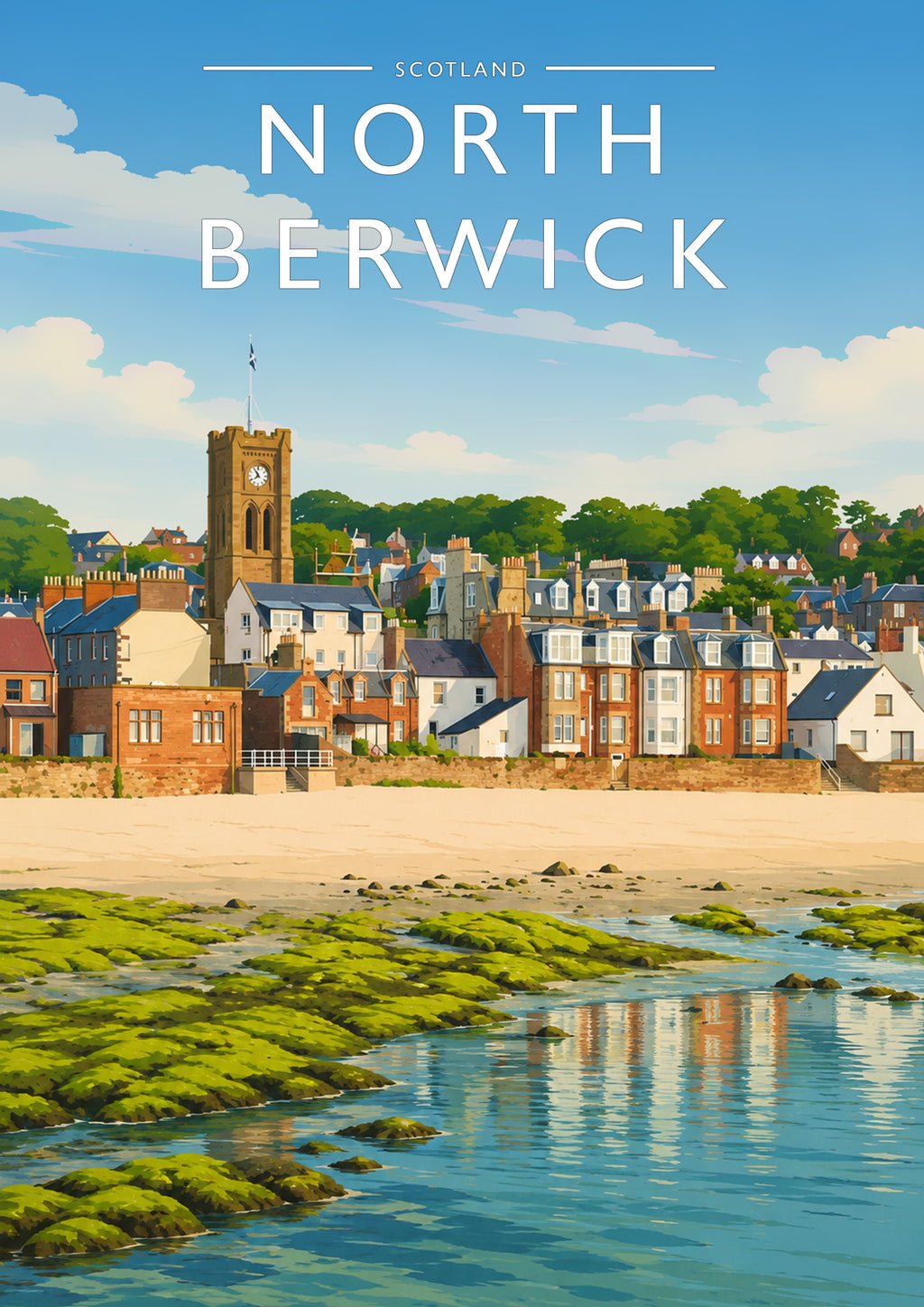 North Berwick #2 Travel Poster - A4 travel poster print