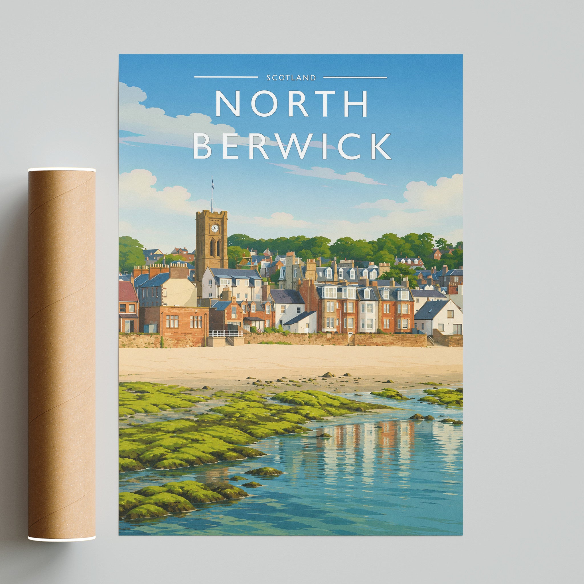 North Berwick #2 Travel Poster - fine art print with shipping tube