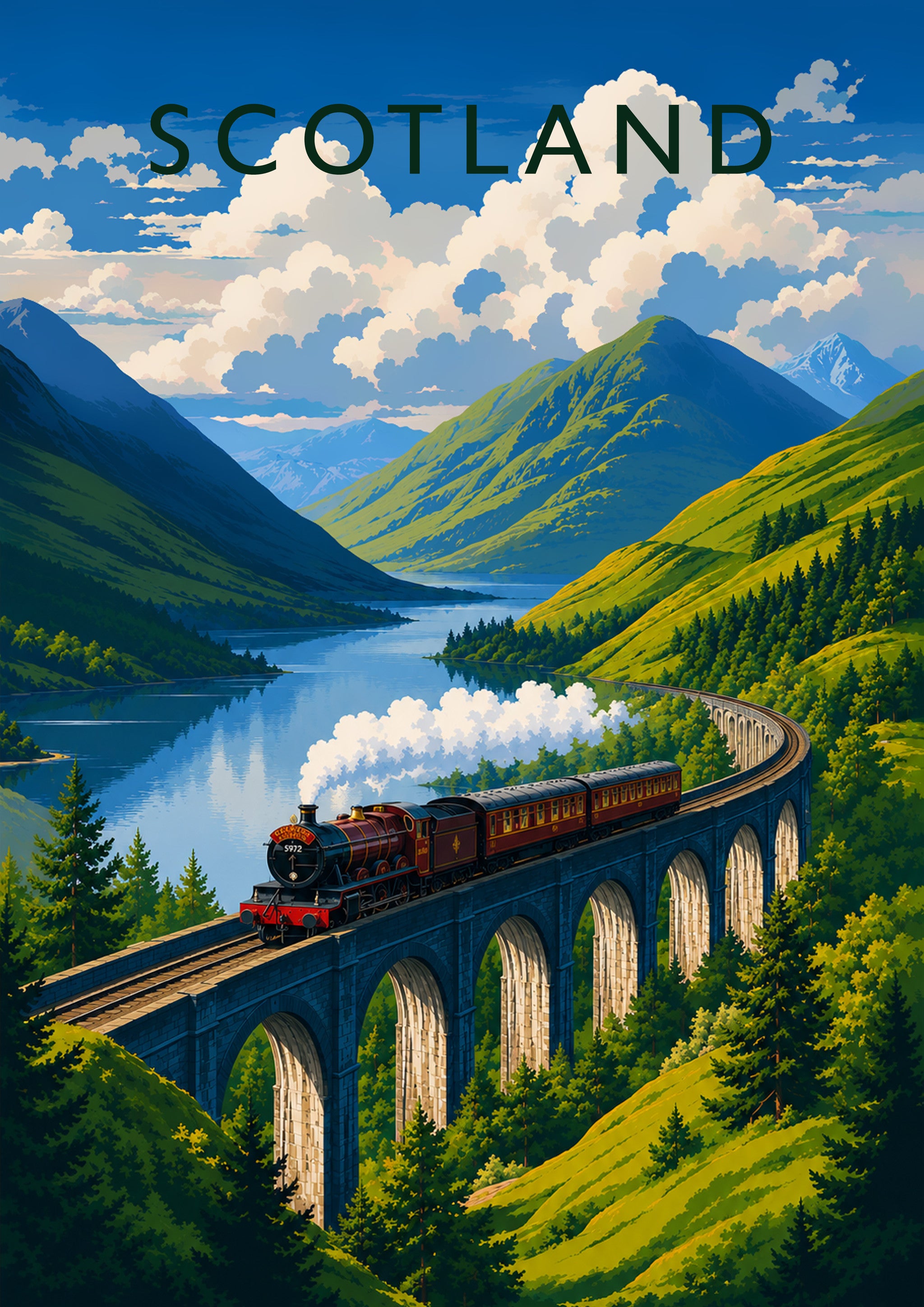 Scotland Travel Poster - A4 travel poster print