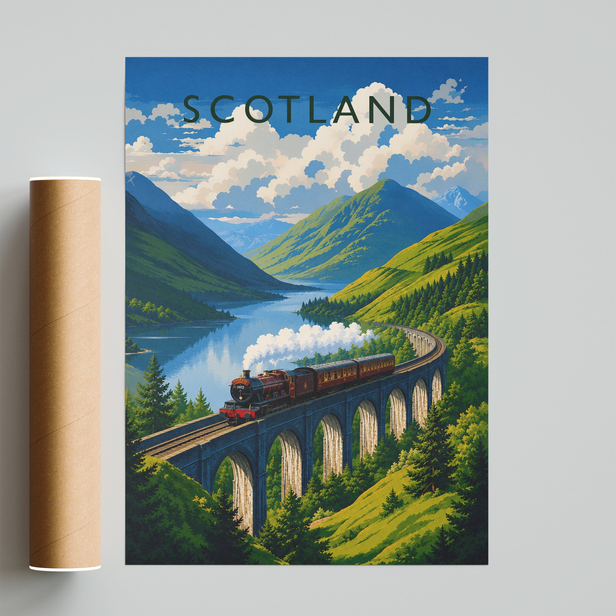Scotland Travel Poster - fine art print with shipping tube