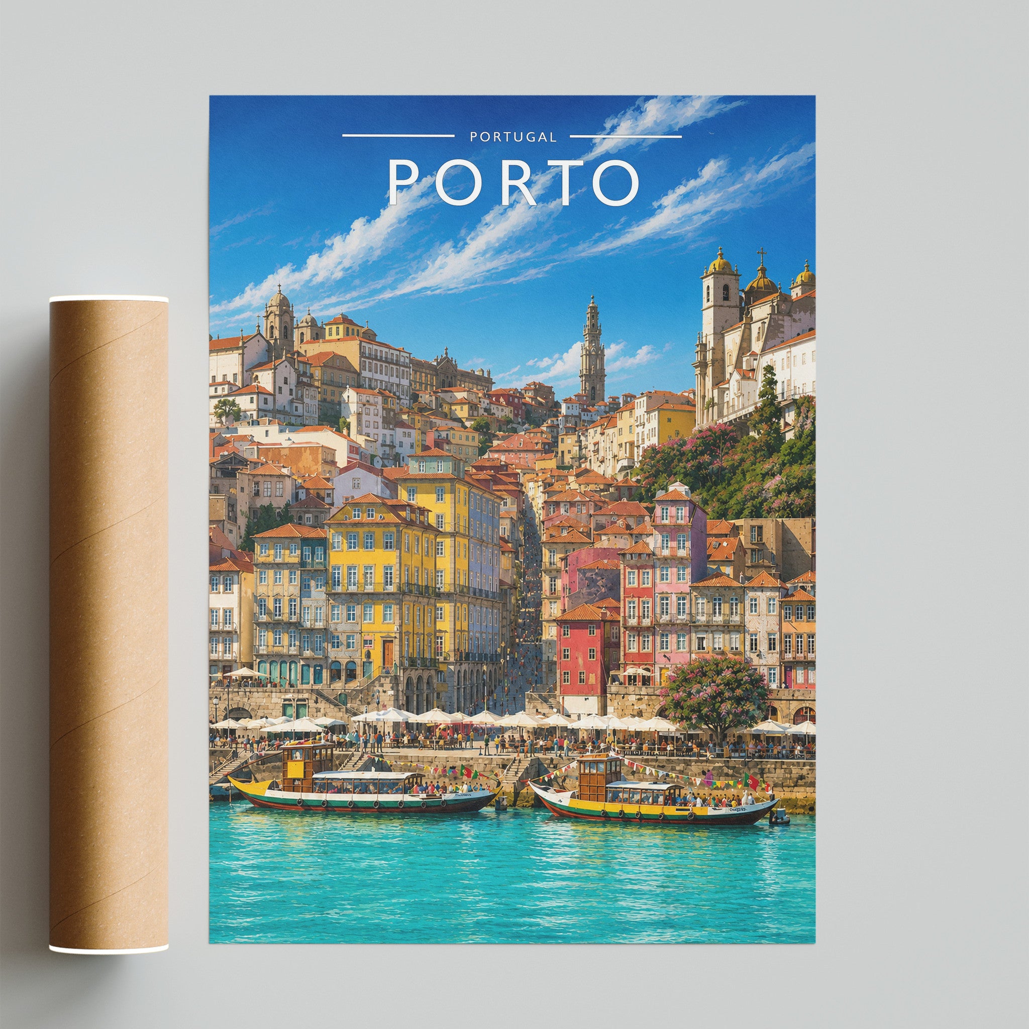 Porto #2 Travel Poster - fine art print with shipping tube