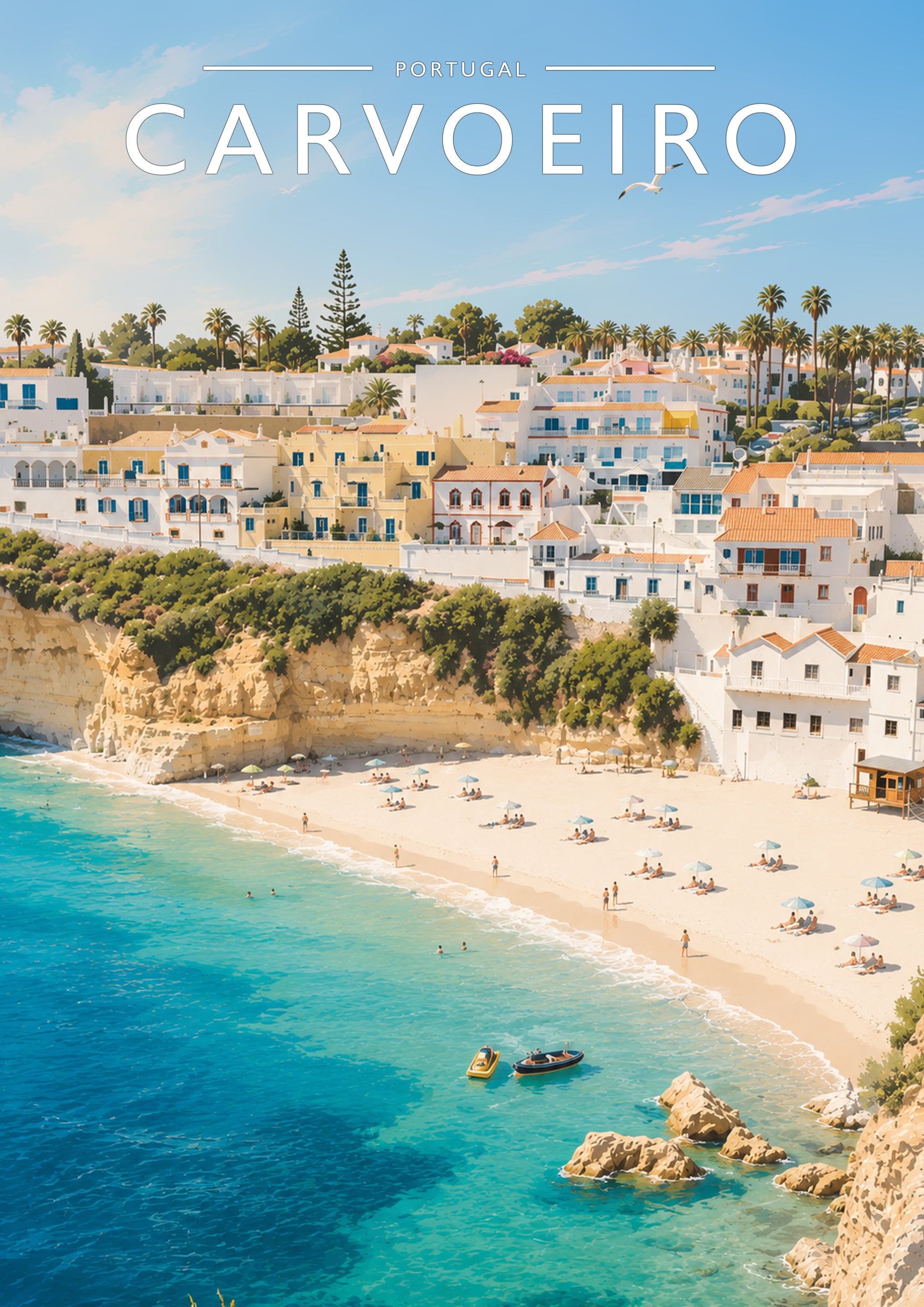 Carvoeiro Travel Poster - A4 travel poster print