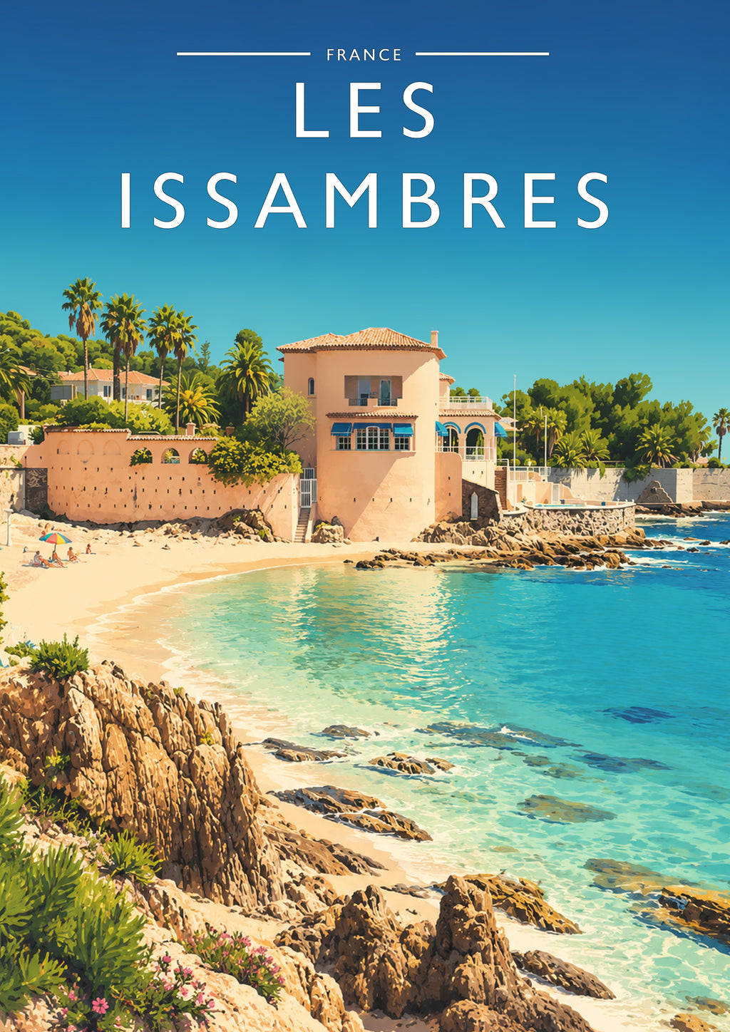 Les Issambres Travel Poster - A4 travel poster print