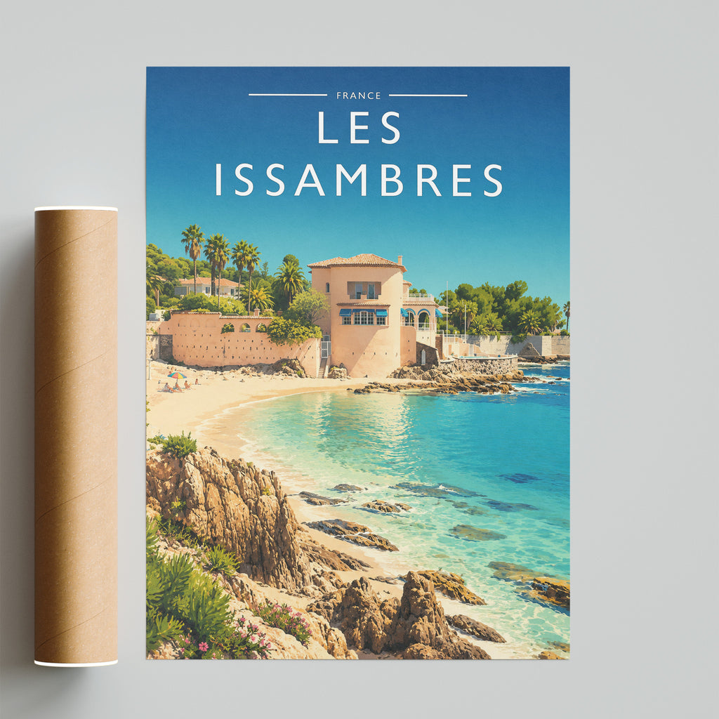 Les Issambres Travel Poster - fine art print with shipping tube