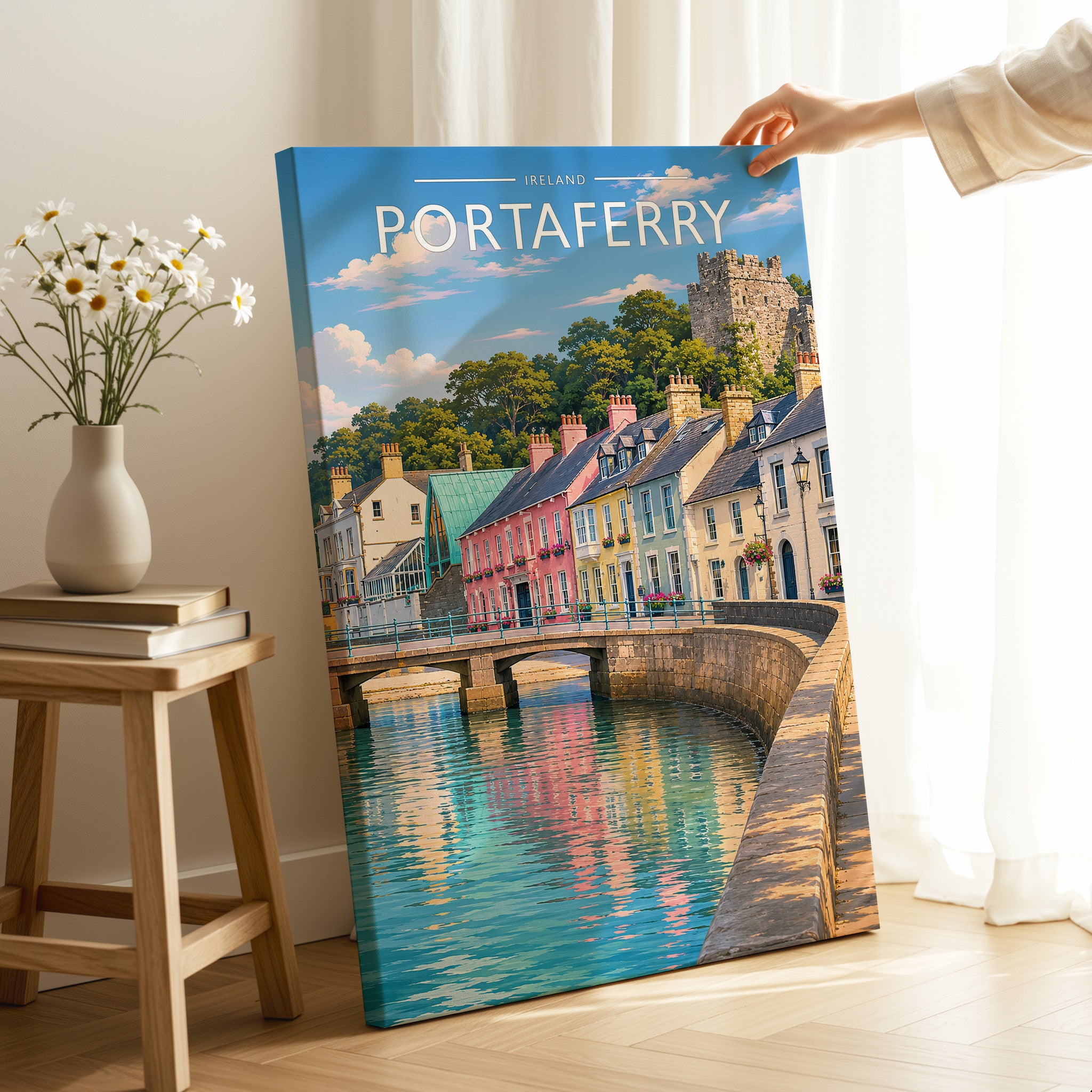 Portaferry Travel Poster as a gallery-wrapped canvas