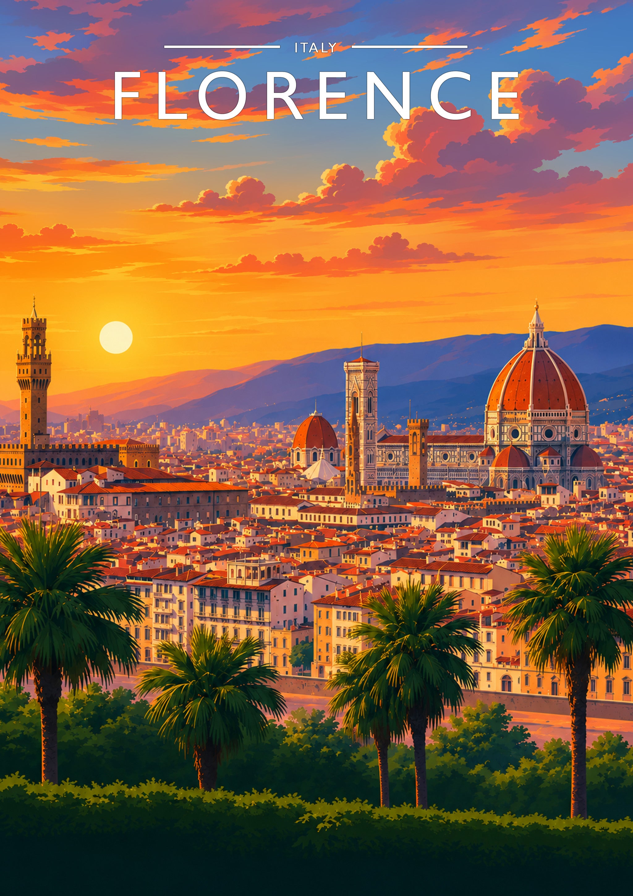 Florence Travel Poster - A4 travel poster print