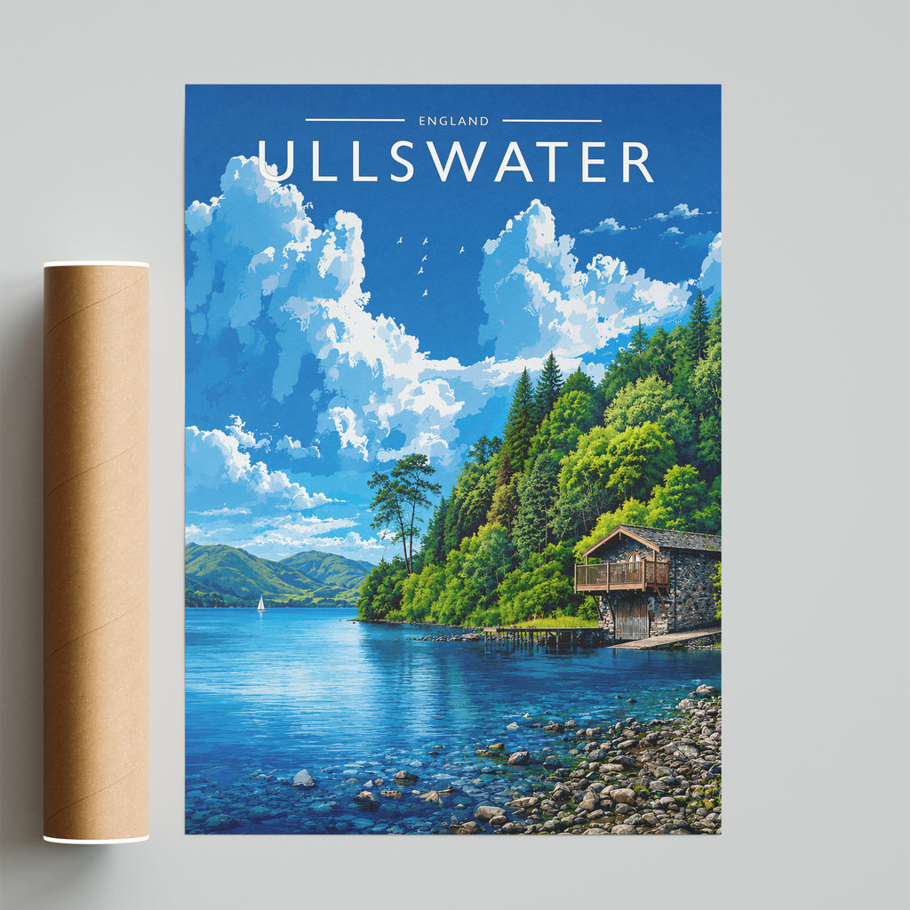 Ullswater #3 Travel Poster - fine art print with shipping tube