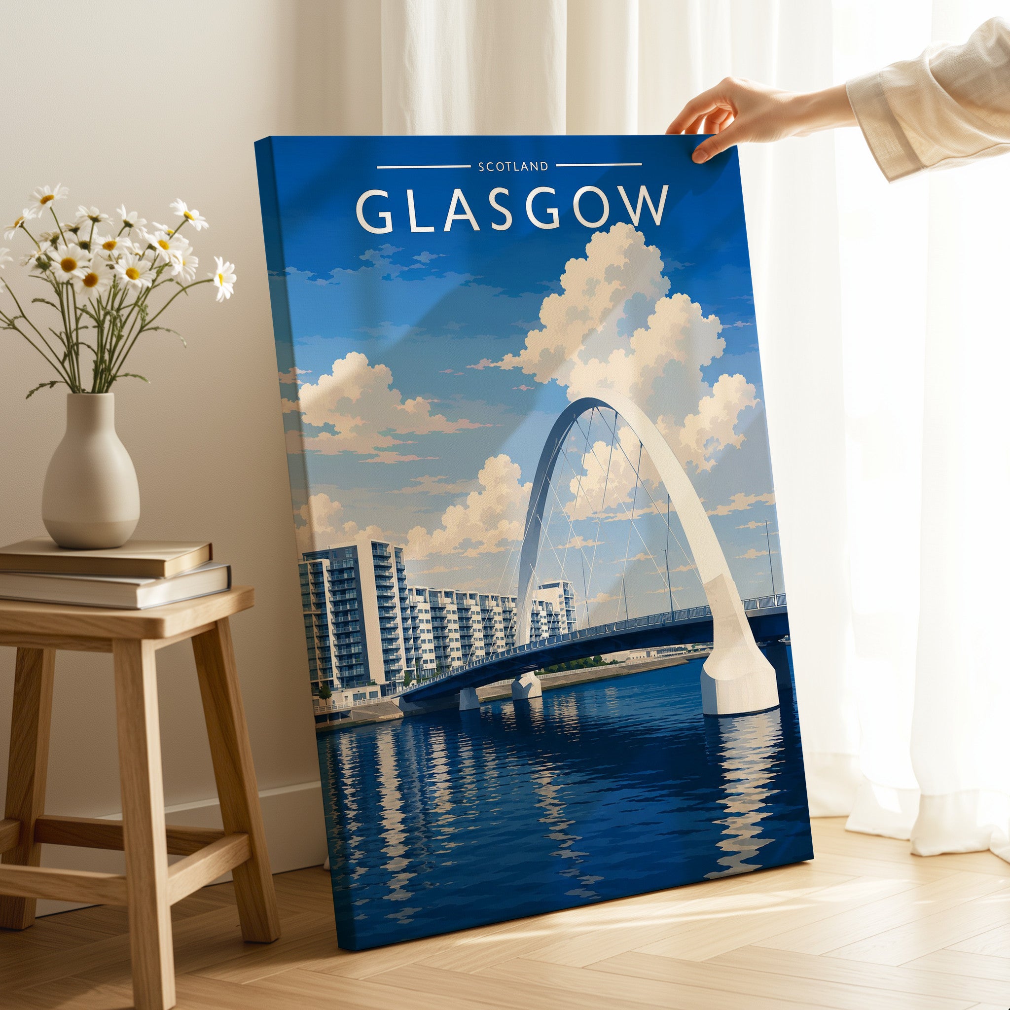 Glasgow #5 Travel Poster as a gallery-wrapped canvas