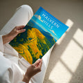 Malvern Hills Travel Poster - A4 print held in hand