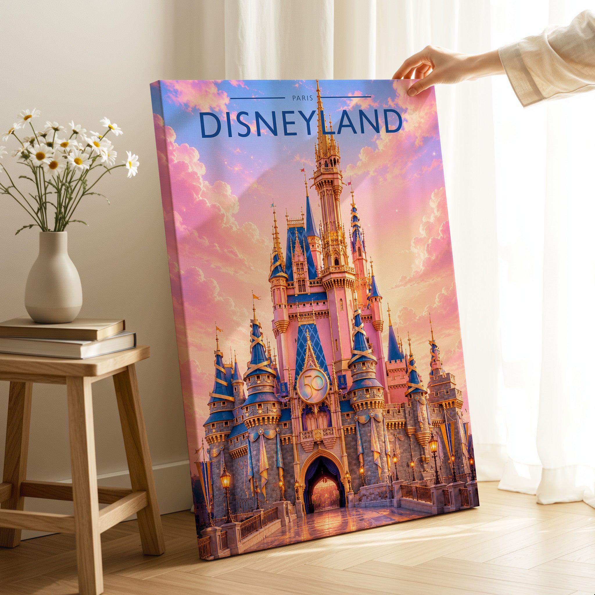 Paris Travel Poster as a gallery-wrapped canvas