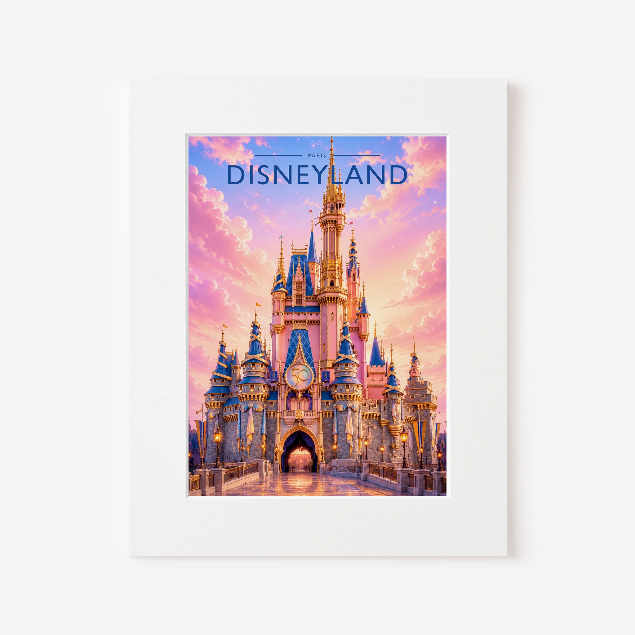 Paris Travel Poster in a white mount