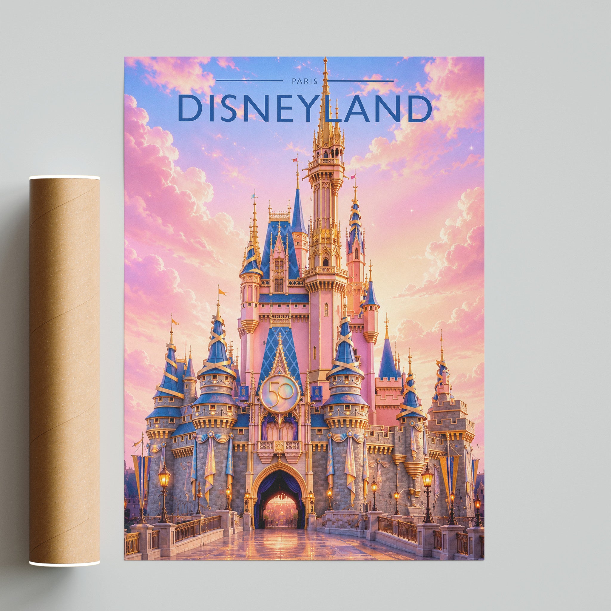 Paris Travel Poster - fine art print with shipping tube