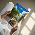 Hanoi #3 Travel Poster - A4 print held in hand