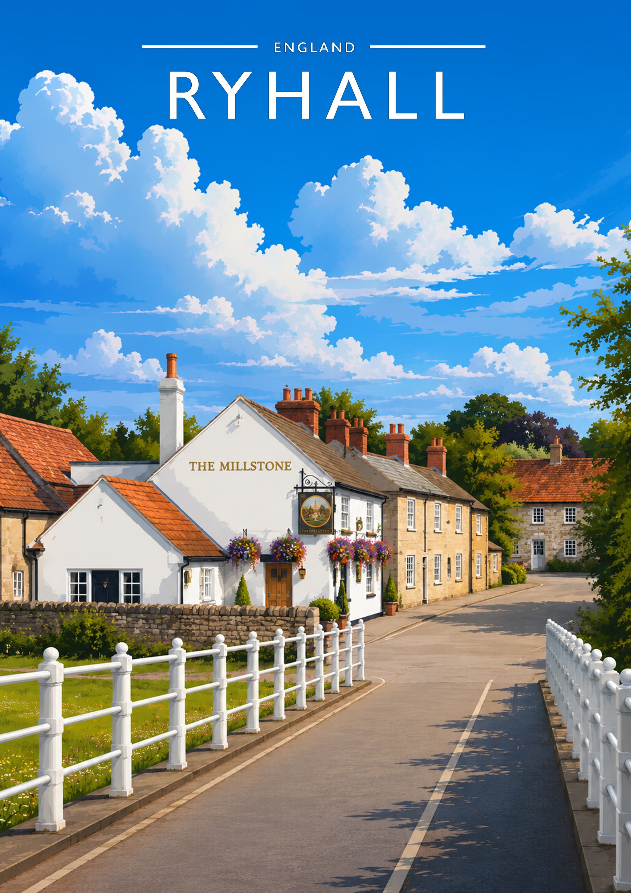 Ryhall #2 Travel Poster - A4 travel poster print