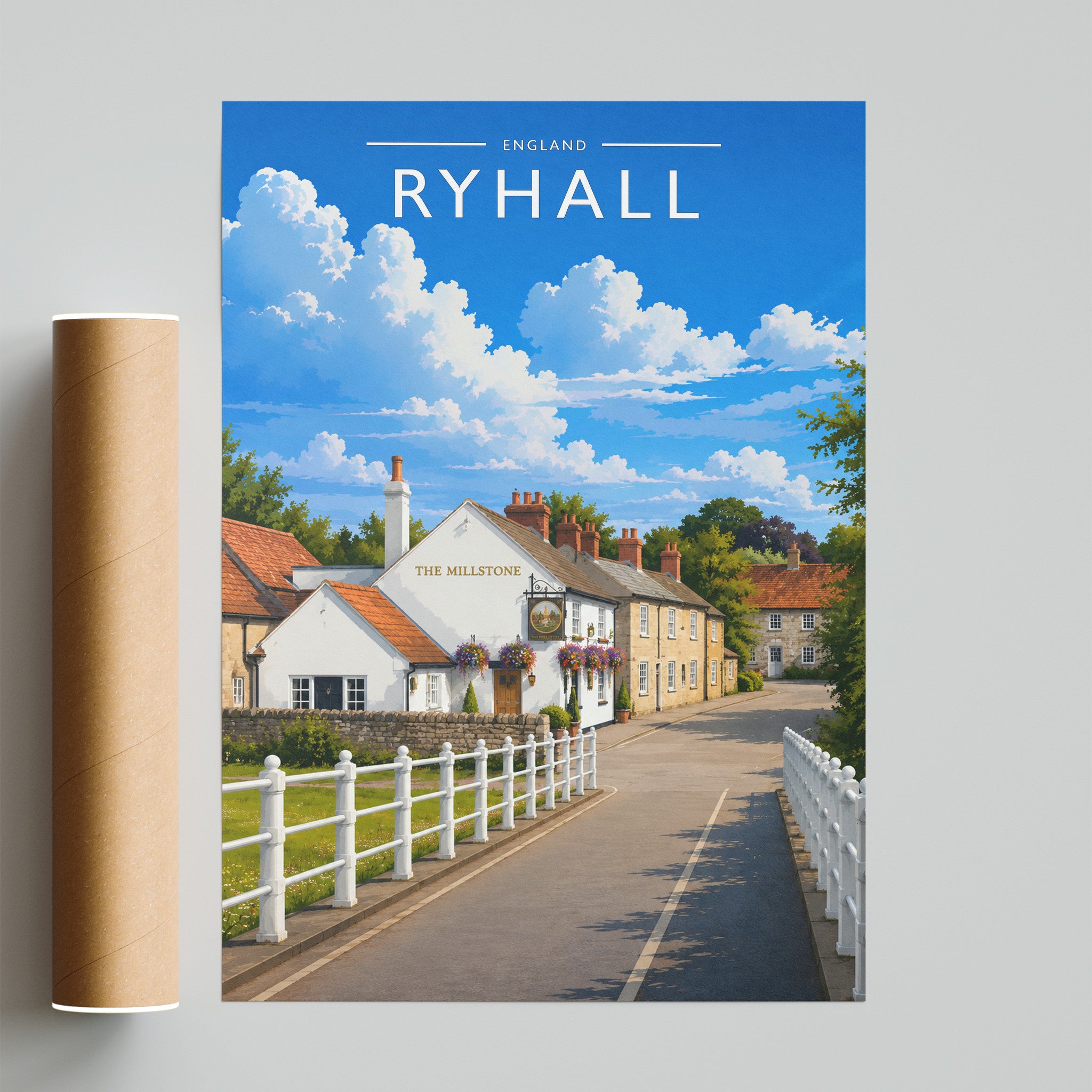 Ryhall #2 Travel Poster - fine art print with shipping tube