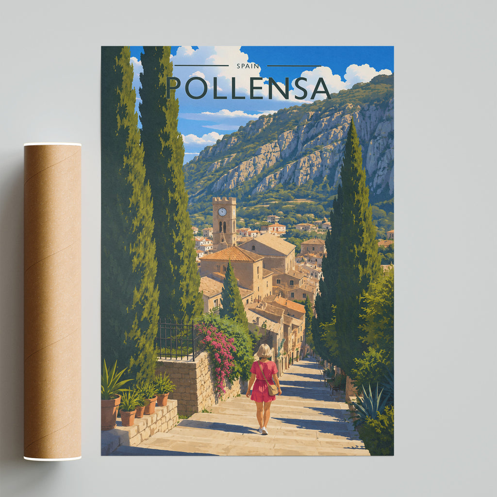 Pollensa #2 Travel Poster - fine art print with shipping tube