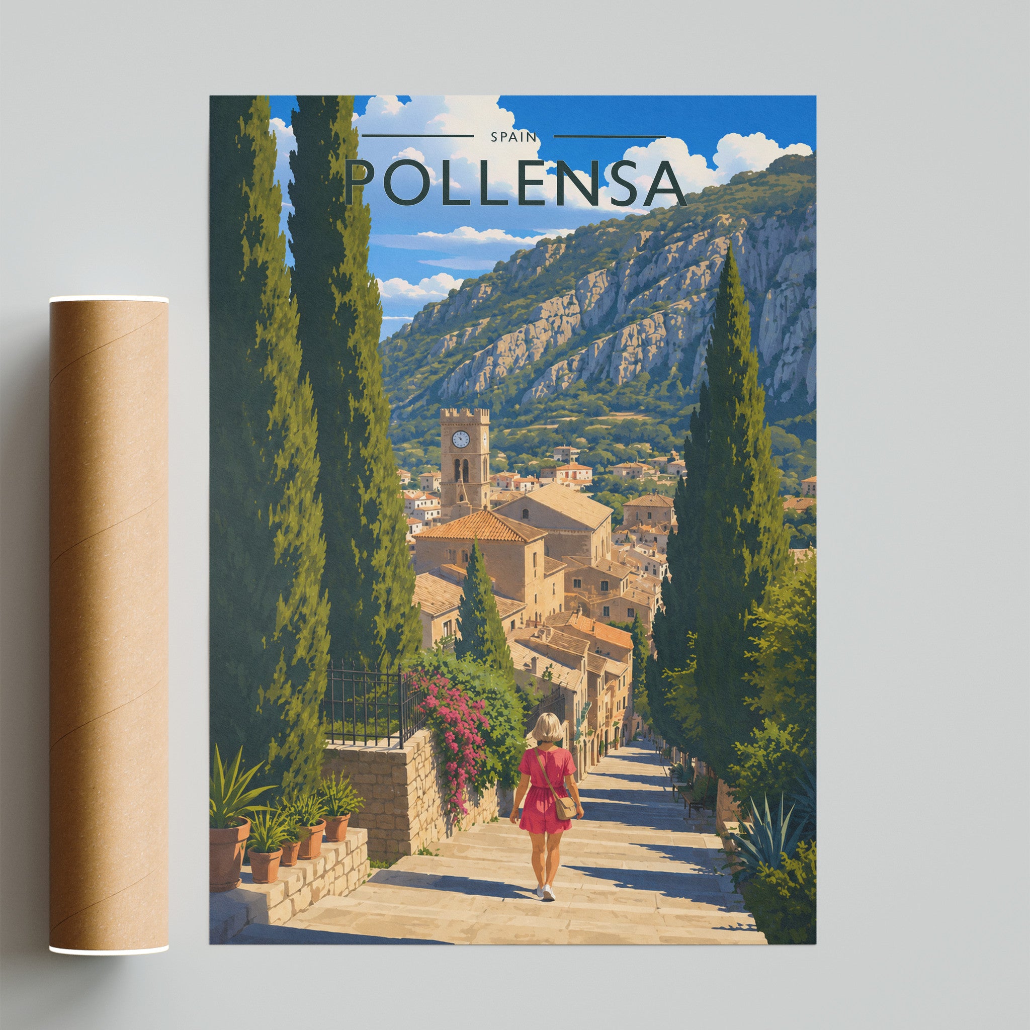 Pollensa #2 Travel Poster - fine art print with shipping tube