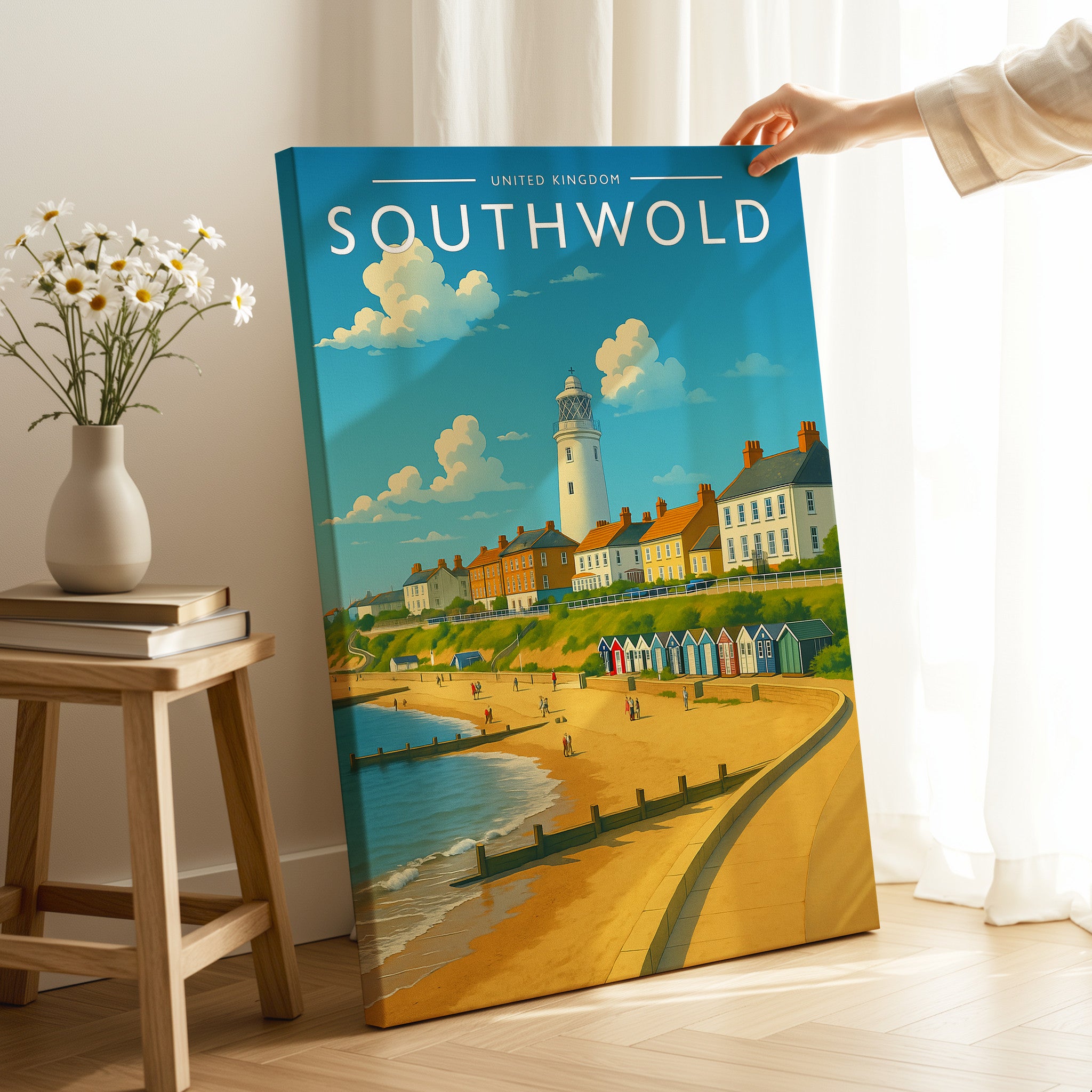 Southwold Travel Poster as a gallery-wrapped canvas