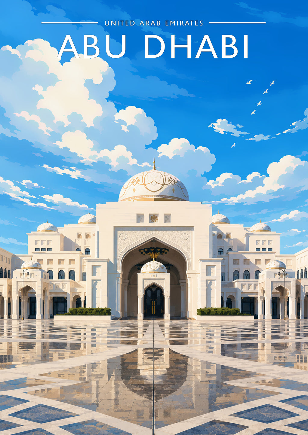 Abu Dhabi #3 Travel Poster - A4 travel poster print