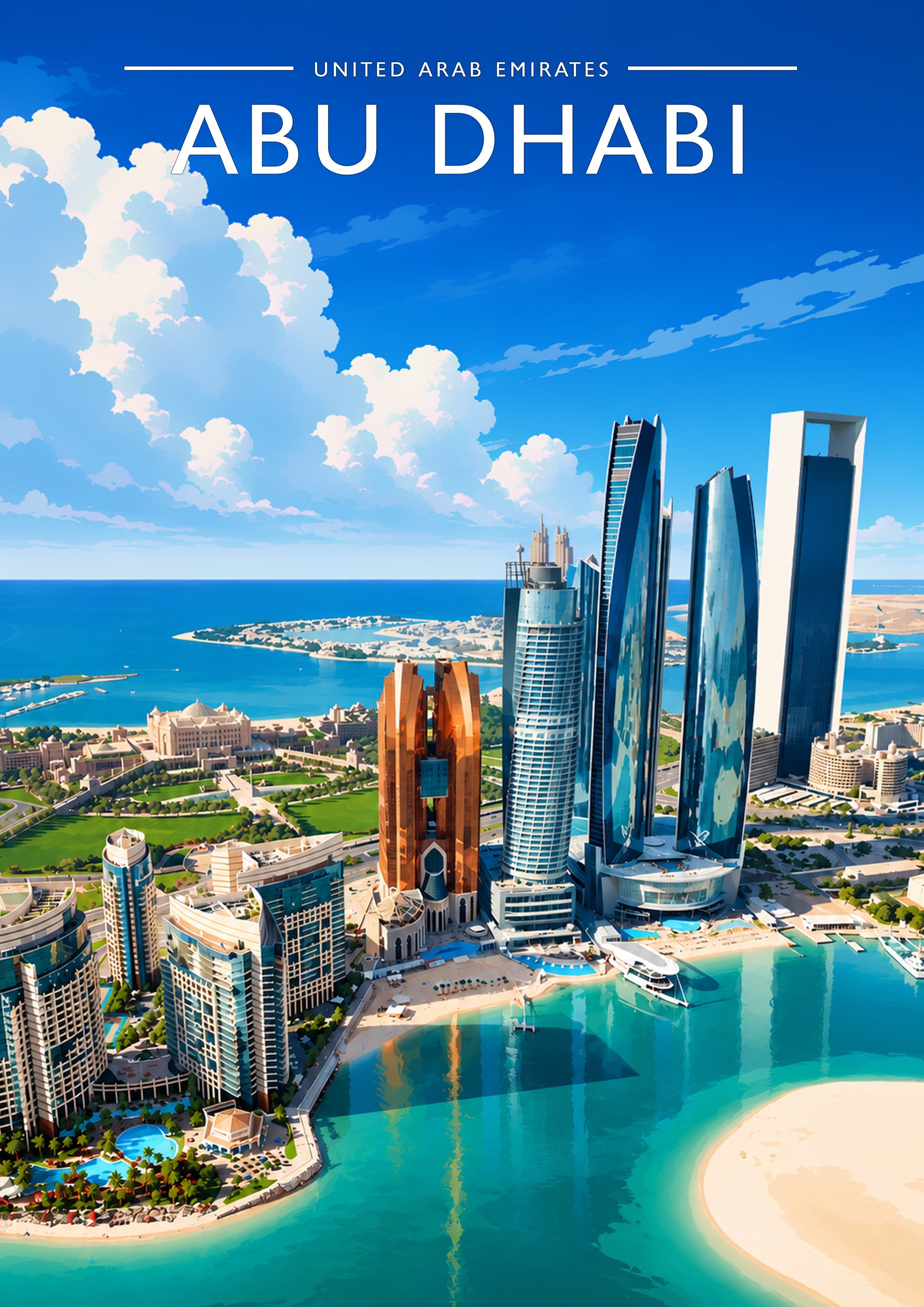 Abu Dhabi #4 Travel Poster - A4 travel poster print
