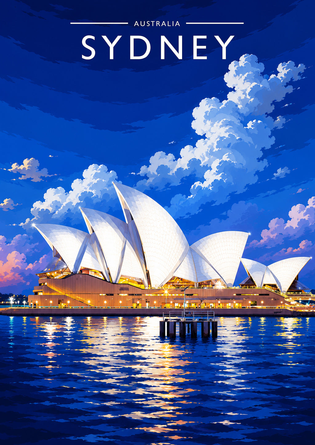 Sydney Travel Poster - A4 travel poster print