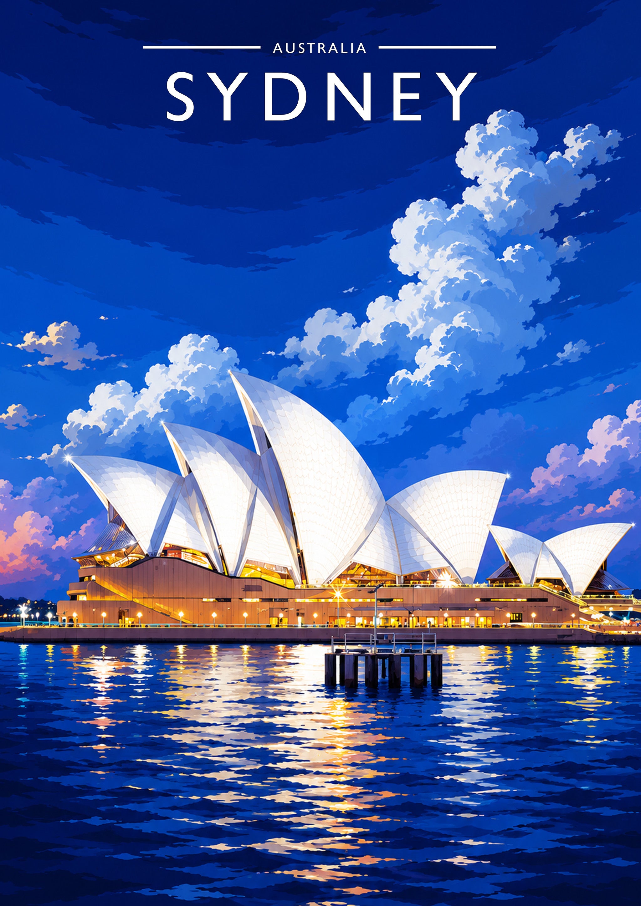 Sydney Travel Poster - A4 travel poster print