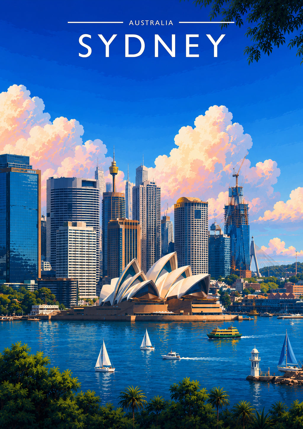 Sydney #2 Travel Poster - A4 travel poster print