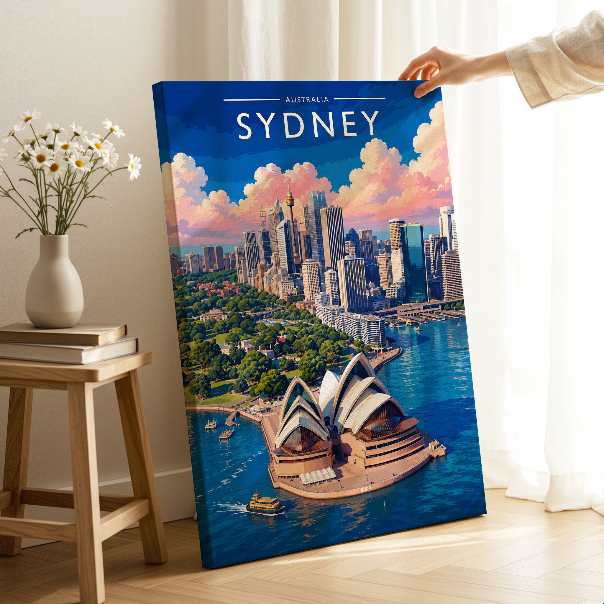 Sydney #3 Travel Poster as a gallery-wrapped canvas