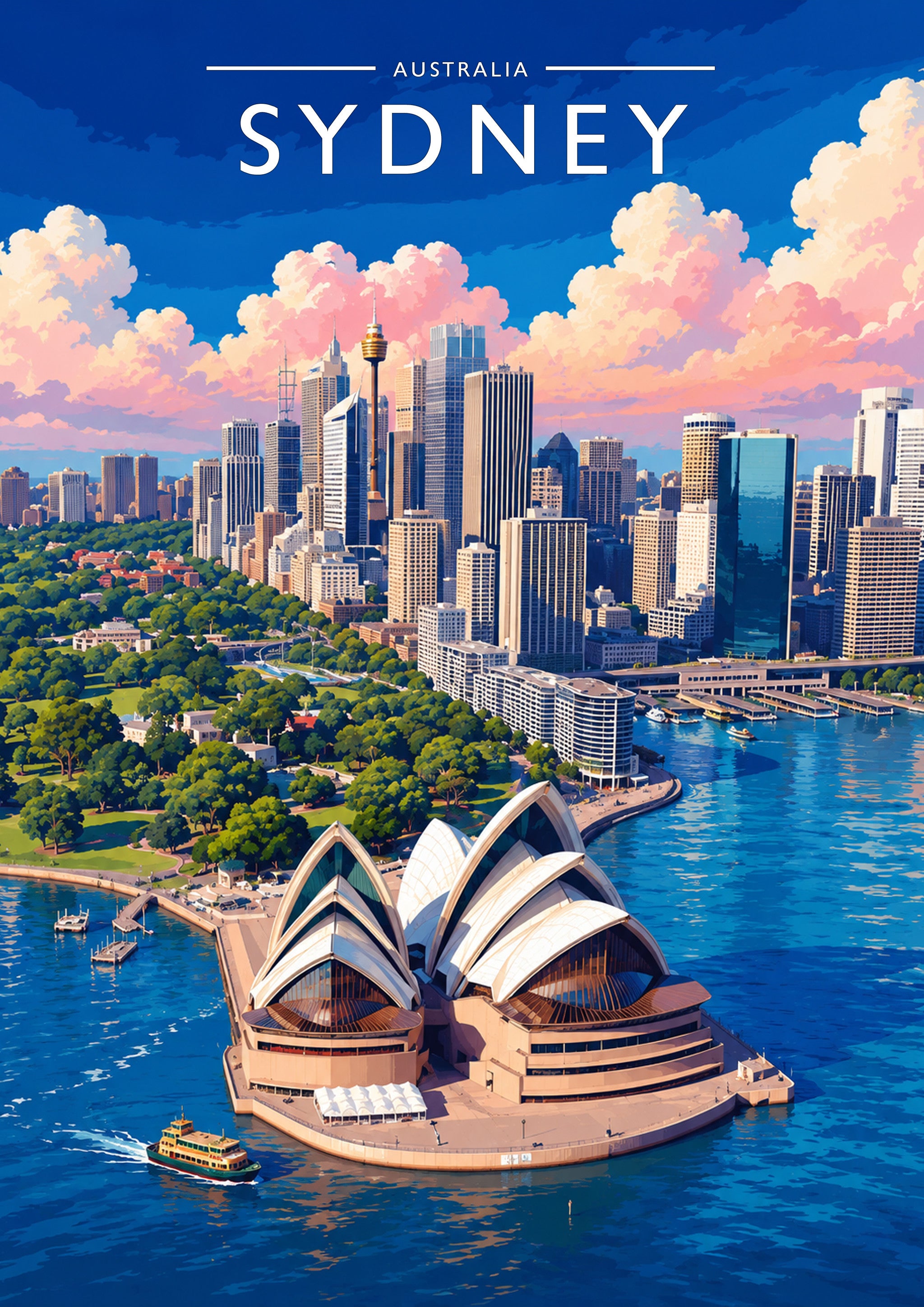 Sydney #3 Travel Poster - A4 travel poster print