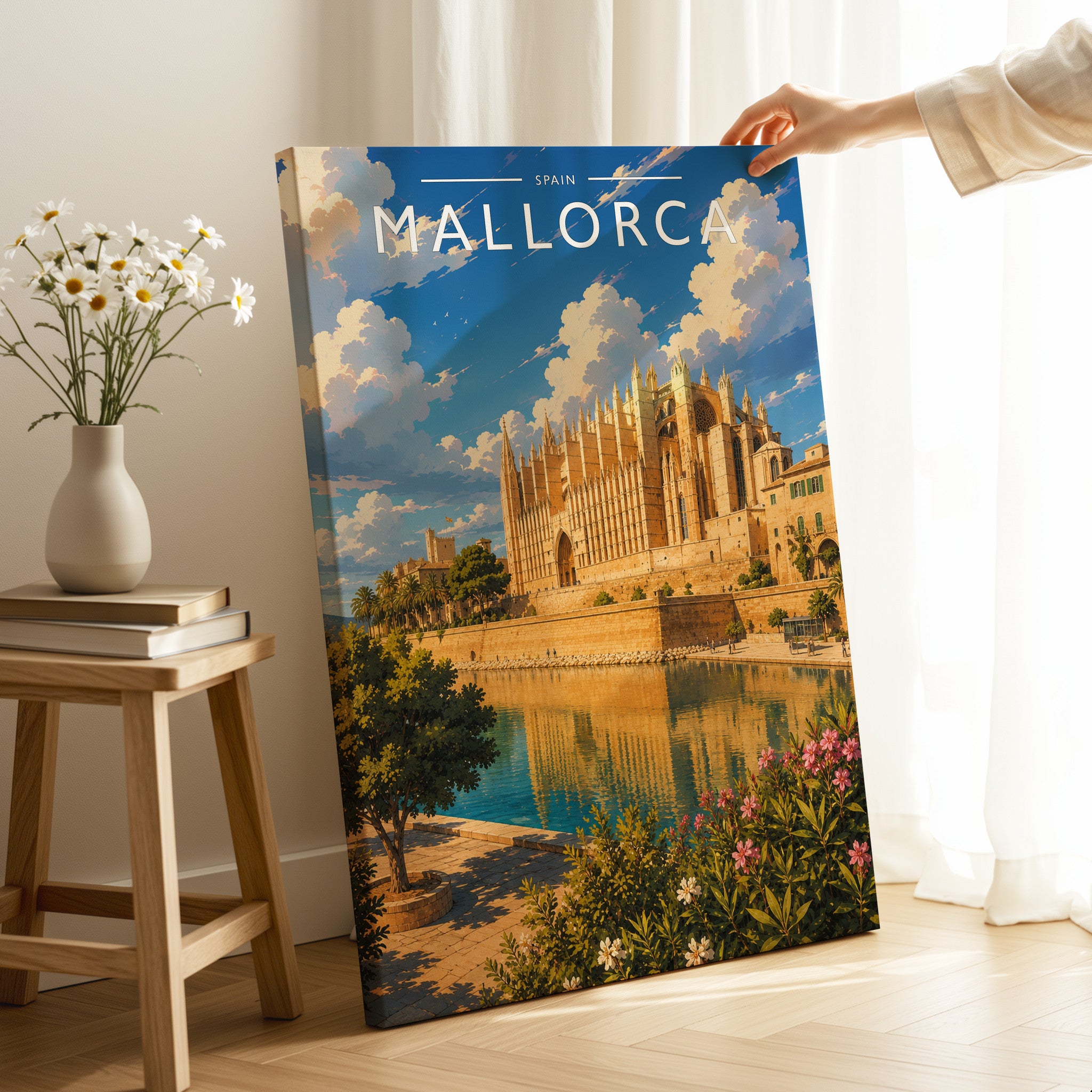 Mallorca #2 Travel Poster as a gallery-wrapped canvas