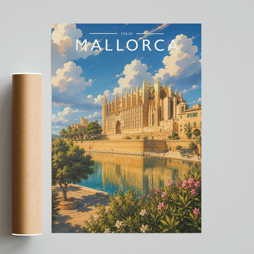Mallorca #2 Travel Poster - fine art print with shipping tube