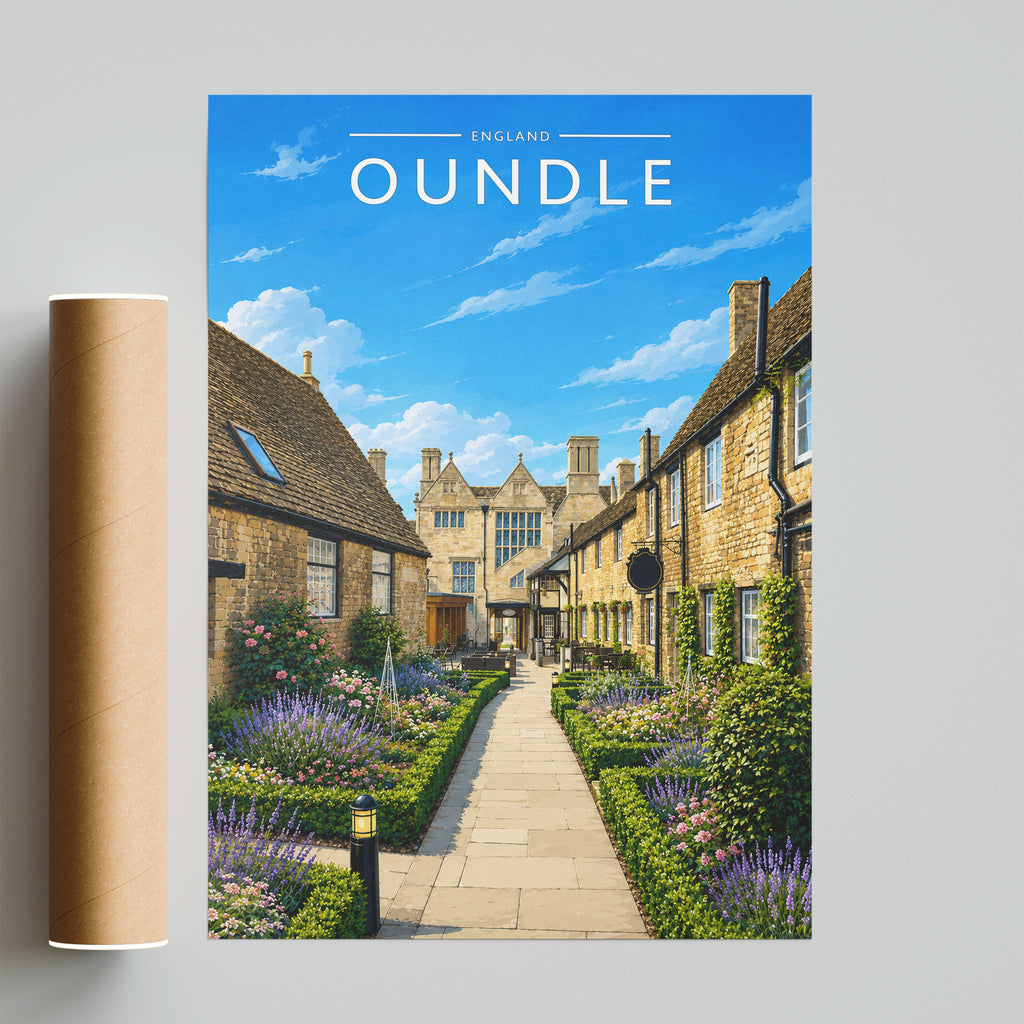 Oundle #3 Travel Poster - fine art print with shipping tube