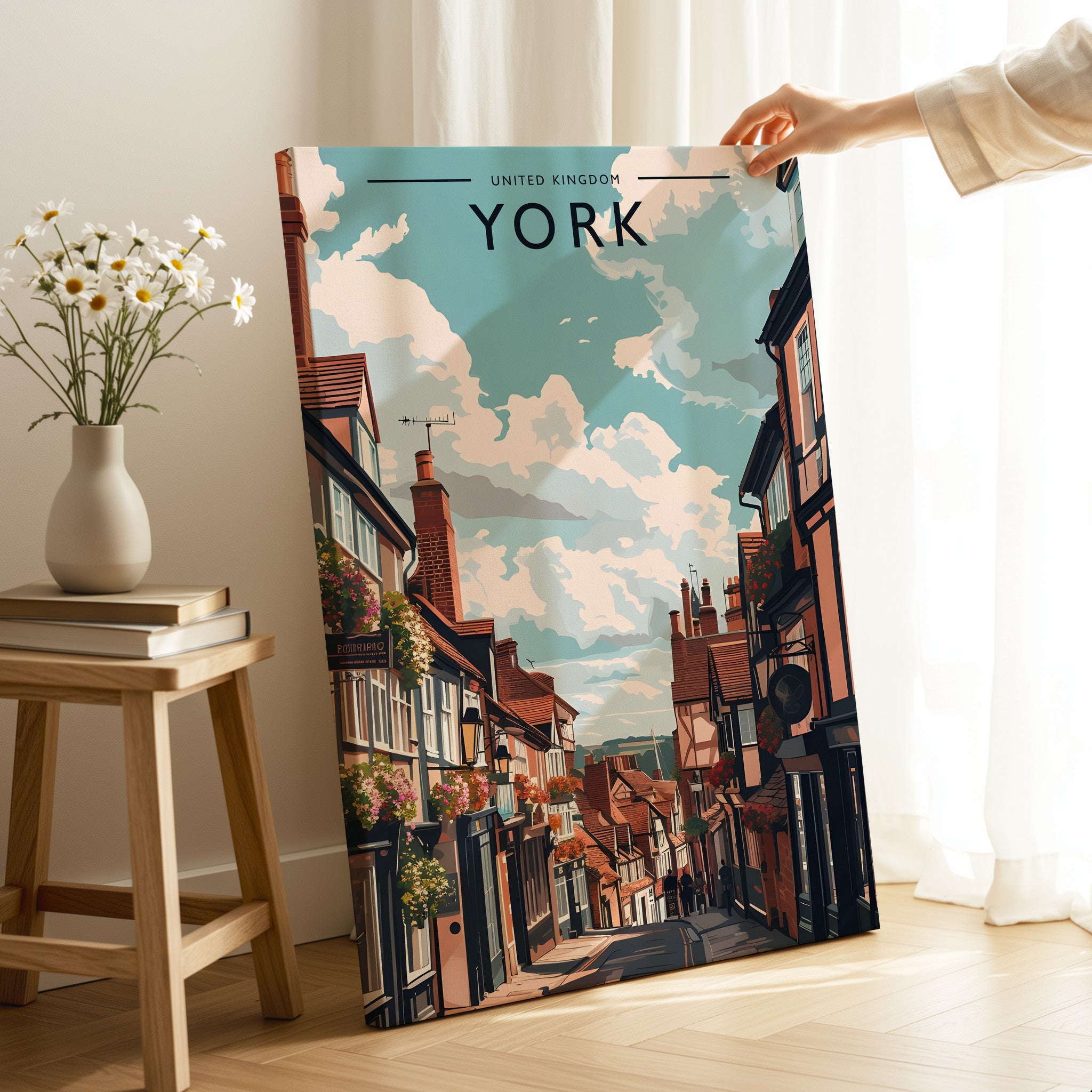 York Travel Poster as a gallery-wrapped canvas