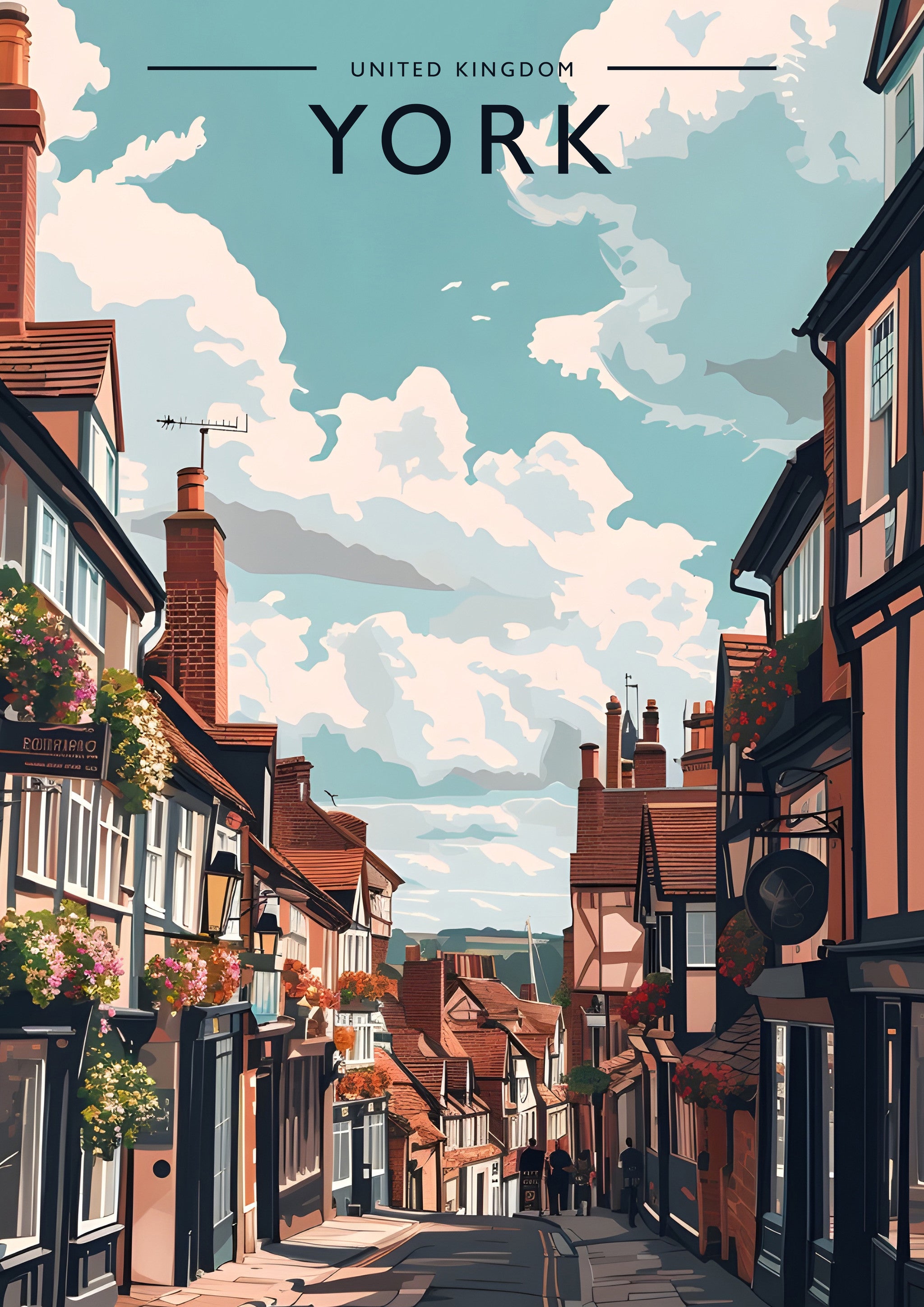 York Travel Poster - A4 travel poster print
