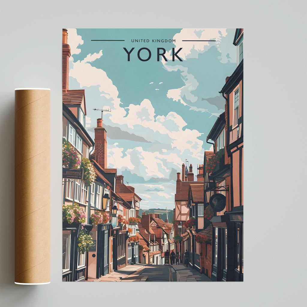 York Travel Poster - fine art print with shipping tube