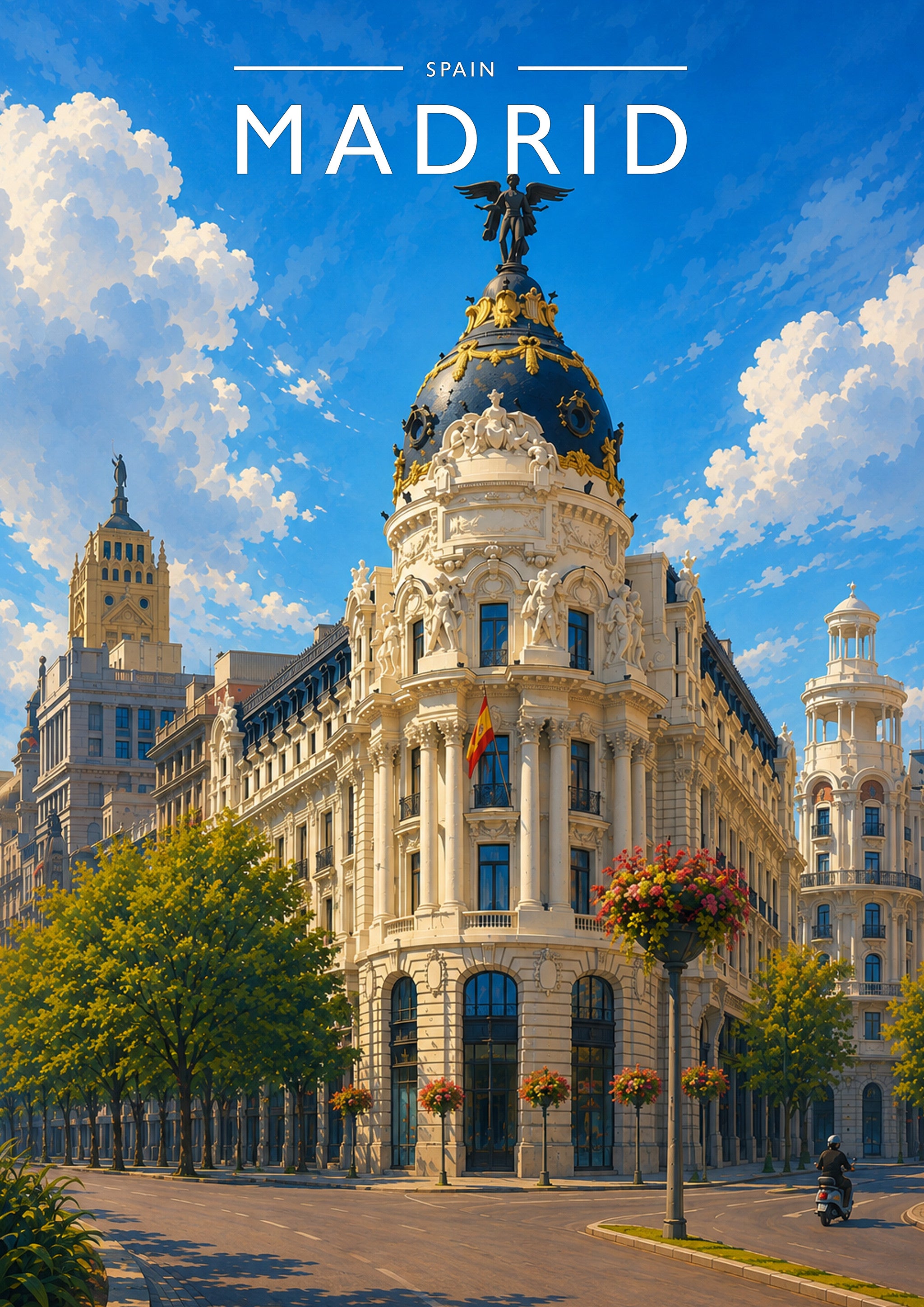 Madrid #2 Travel Poster - A4 travel poster print