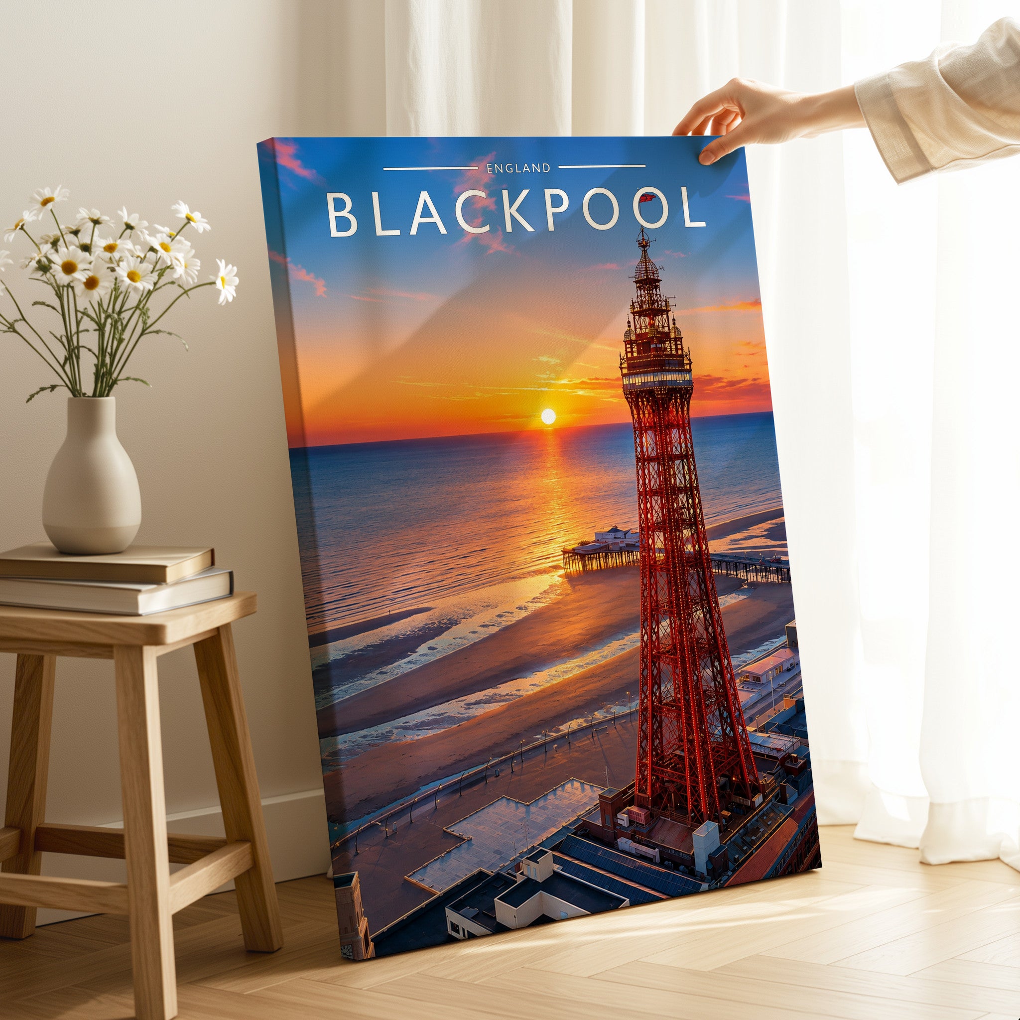 Blackpool Travel Poster as a gallery-wrapped canvas