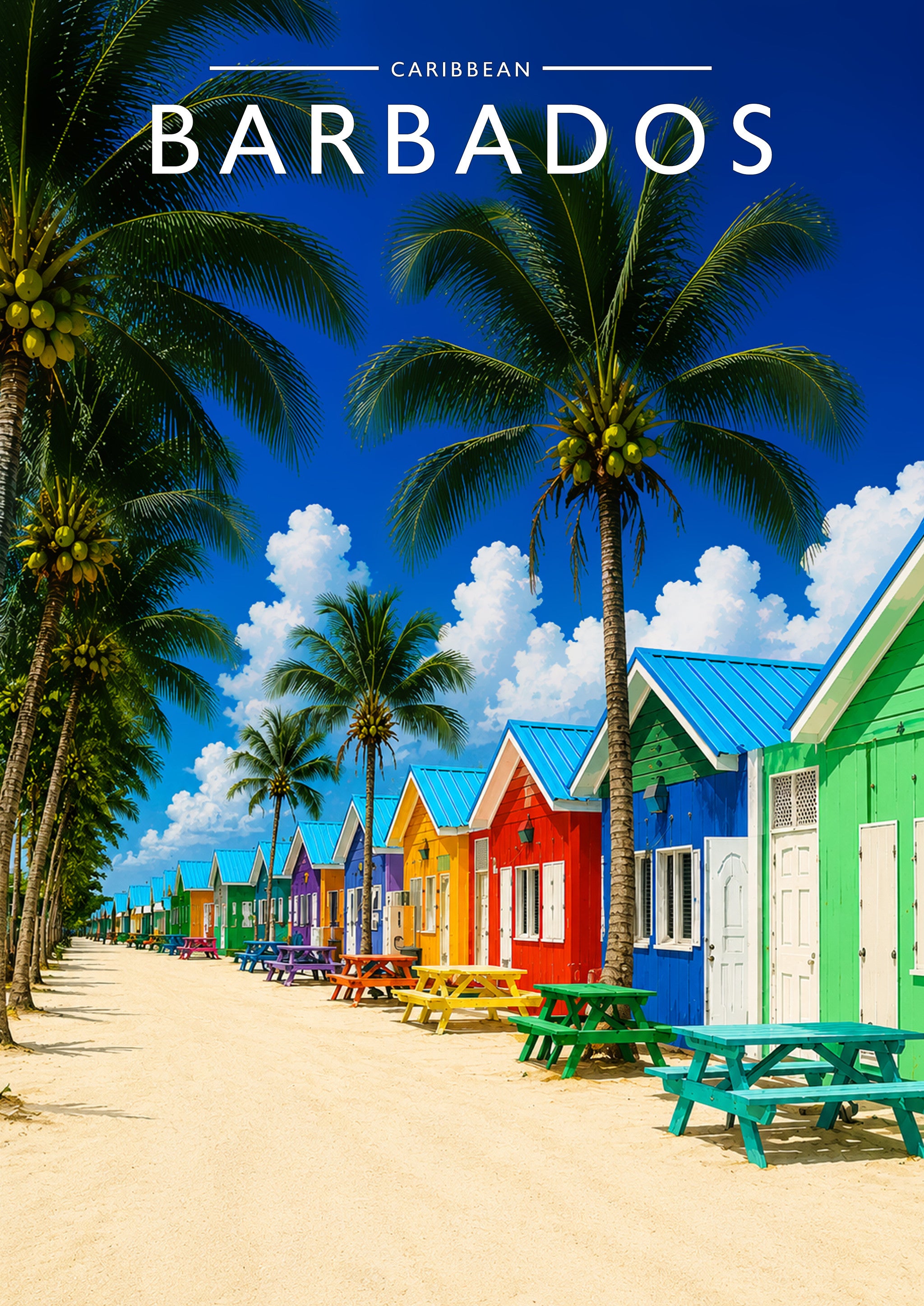 Barbados #5 Travel Poster - A4 travel poster print