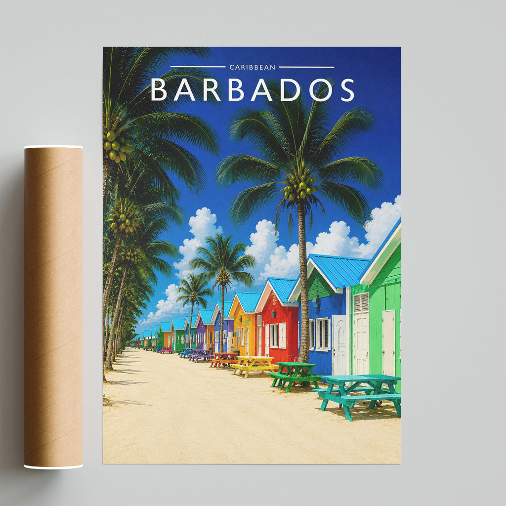 Barbados #5 Travel Poster - fine art print with shipping tube