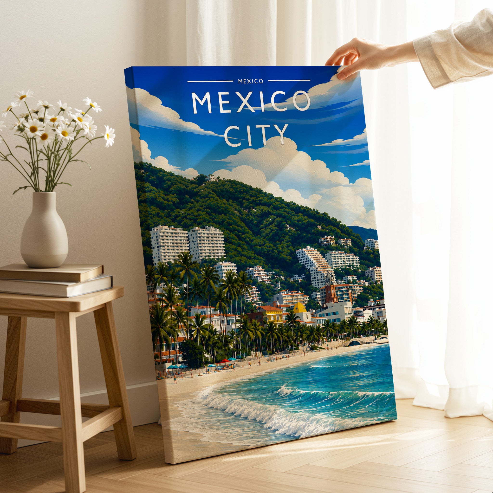 Mexico City #2 Travel Poster as a gallery-wrapped canvas