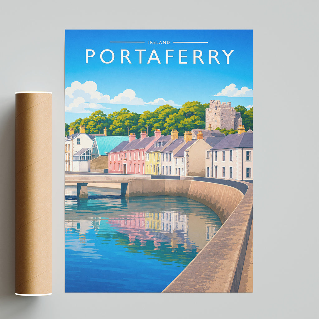 Portaferry #2 Travel Poster - fine art print with shipping tube