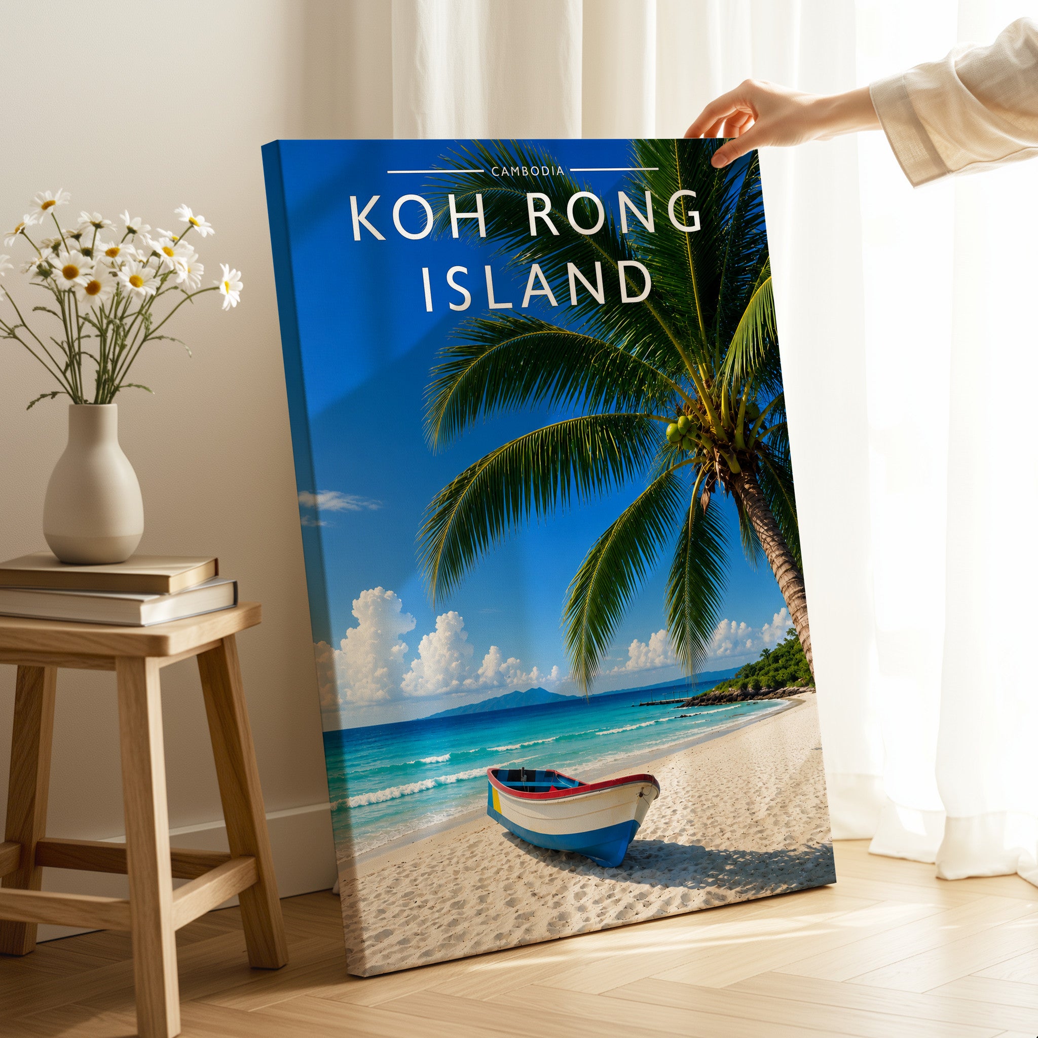Koh Rong Island Travel Poster as a gallery-wrapped canvas