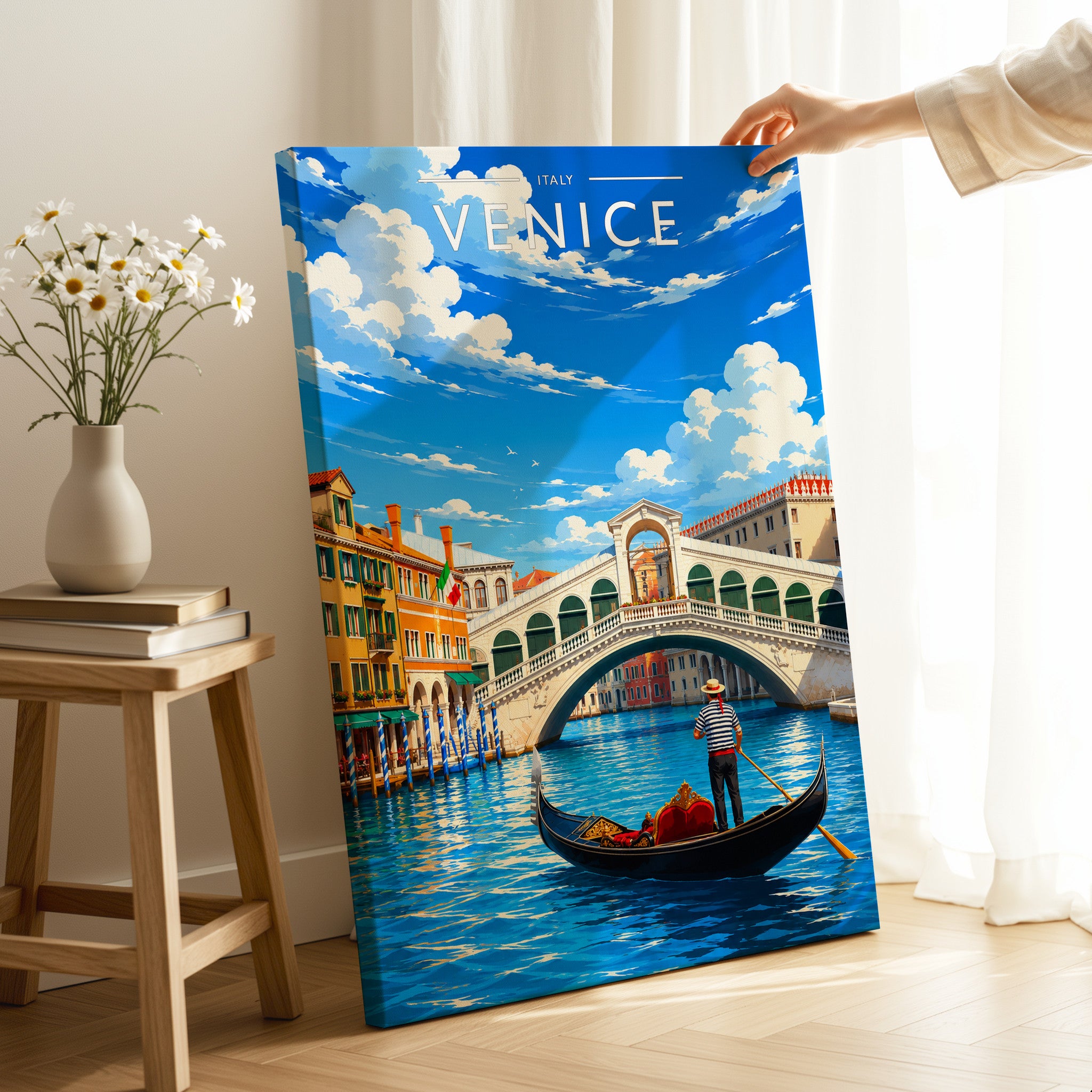 Venice Travel Poster as a gallery-wrapped canvas